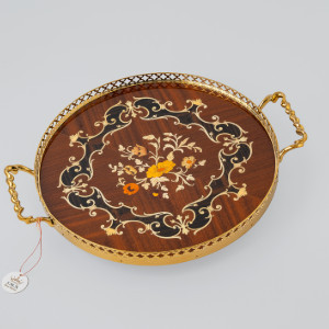 سینی چوبی معرق